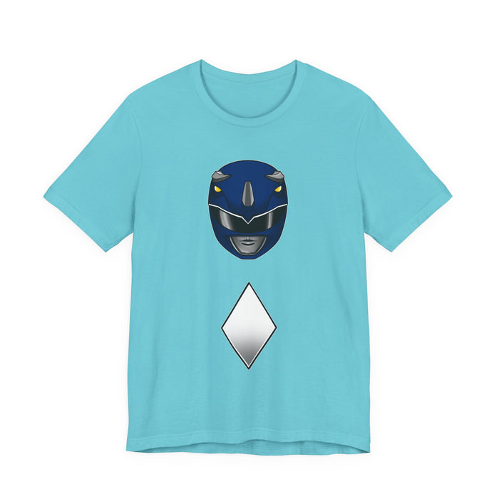Blue Helmet Tee Super Sentai T Shirt Custom Graphic Art Cosplay Shirts Rangers Retro Vintage 90s