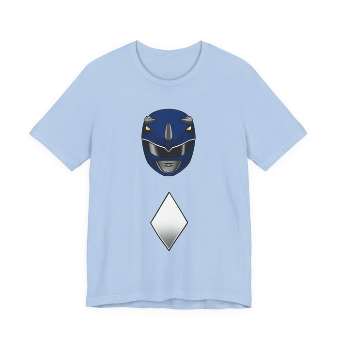 Blue Helmet Tee Super Sentai T Shirt Custom Graphic Art Cosplay Shirts Rangers Retro Vintage 90s