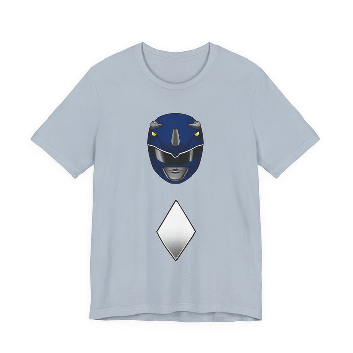 Blue Helmet Tee Super Sentai T Shirt Custom Graphic Art Cosplay Shirts Rangers Retro Vintage 90s