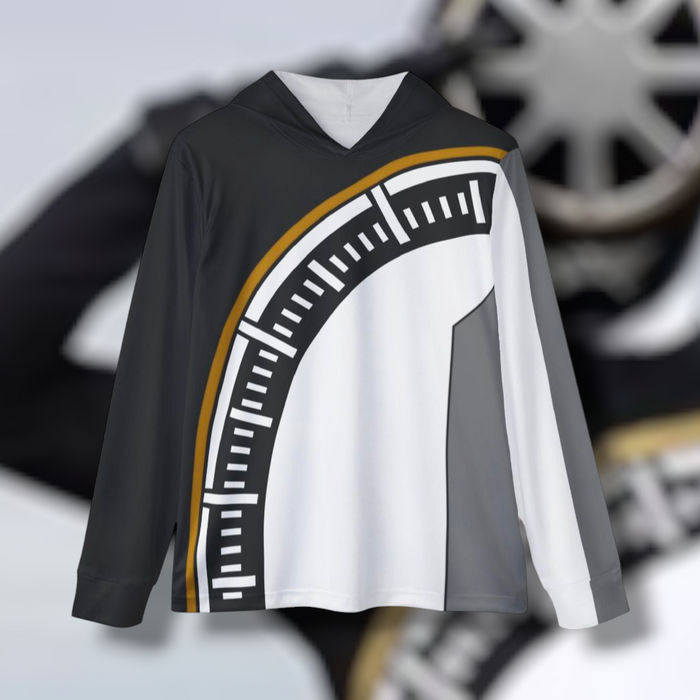 Boonboomger Black Hoodie (Full Print) Lightweight, Breathable, workout, pull over, fitness Hoodie Super Sentai Custom