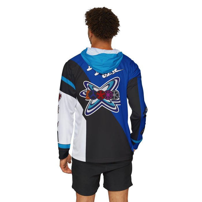 Boonboomger Blue Champion Hoodie (Full Print) Lightweight, Breathable, workout, pull over, fitness Hoodie Super Sentai Custom