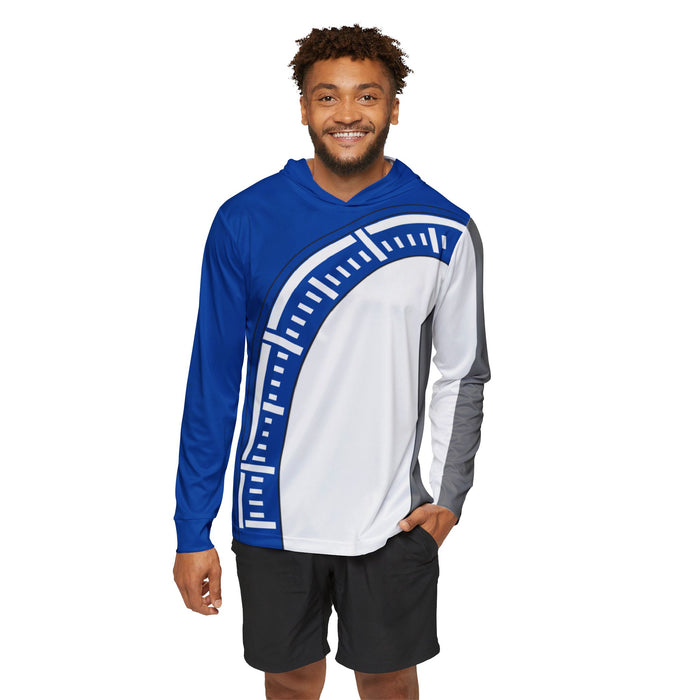Boonboomger Blue Hoodie (Full Print) Lightweight, Breathable, workout, pull over, fitness Hoodie Super Sentai Custom