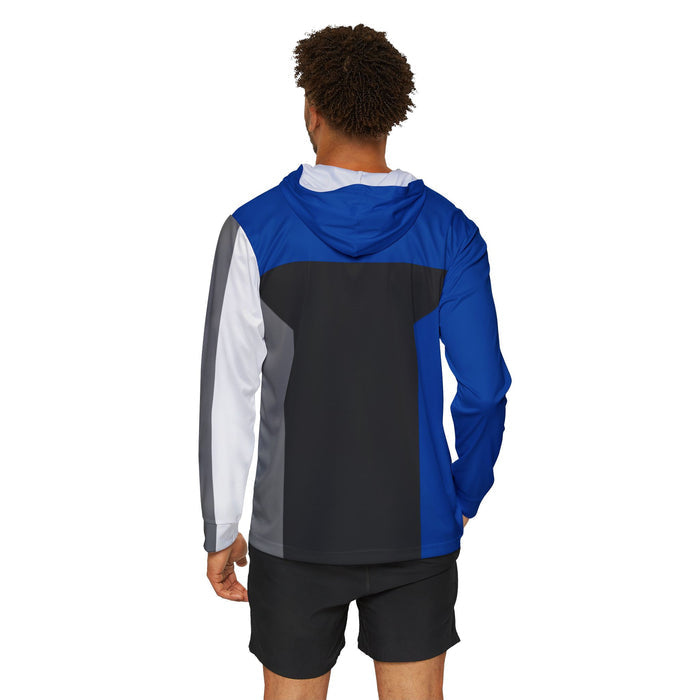 Boonboomger Blue Hoodie (Full Print) Lightweight, Breathable, workout, pull over, fitness Hoodie Super Sentai Custom