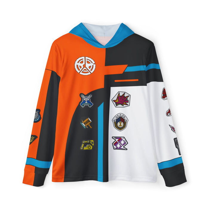 Boonboomger Orange Champion Hoodie (Full Print) Lightweight, Breathable, workout, pull over, fitness Hoodie Super Sentai Custom