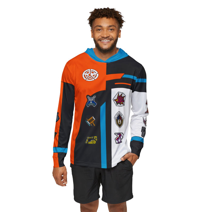 Boonboomger Orange Champion Hoodie (Full Print) Lightweight, Breathable, workout, pull over, fitness Hoodie Super Sentai Custom