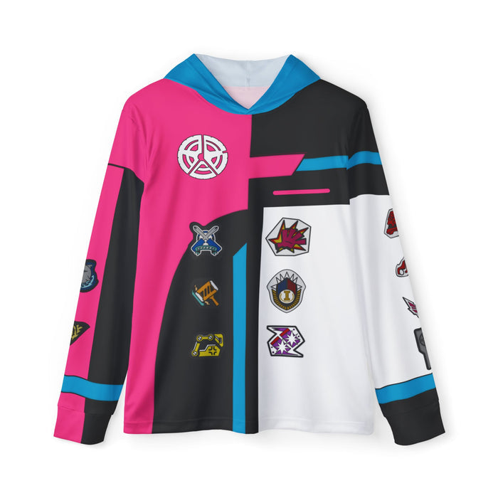 Boonboomger Pink Champion Hoodie (Full Print) Lightweight, Breathable, workout, pull over, fitness Hoodie Super Sentai Custom