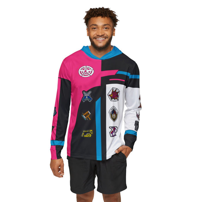 Boonboomger Pink Champion Hoodie (Full Print) Lightweight, Breathable, workout, pull over, fitness Hoodie Super Sentai Custom
