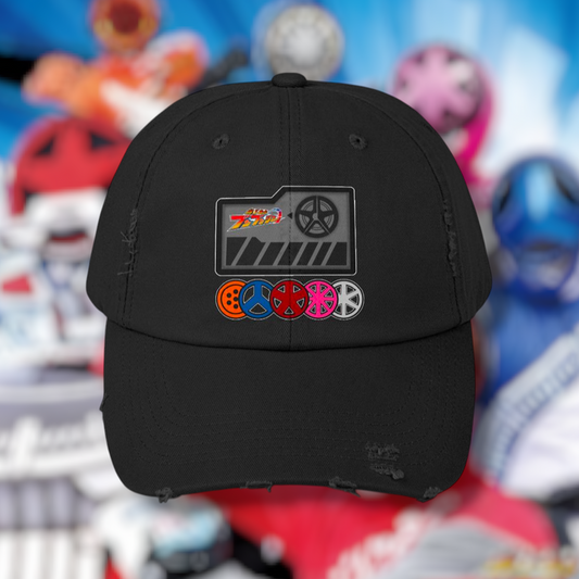 Boonboomger Pit Crew Distressed Hat Super Sentai T Shirt Custom Graphic Art Cosplay Shirts  Retro Vintage 90s