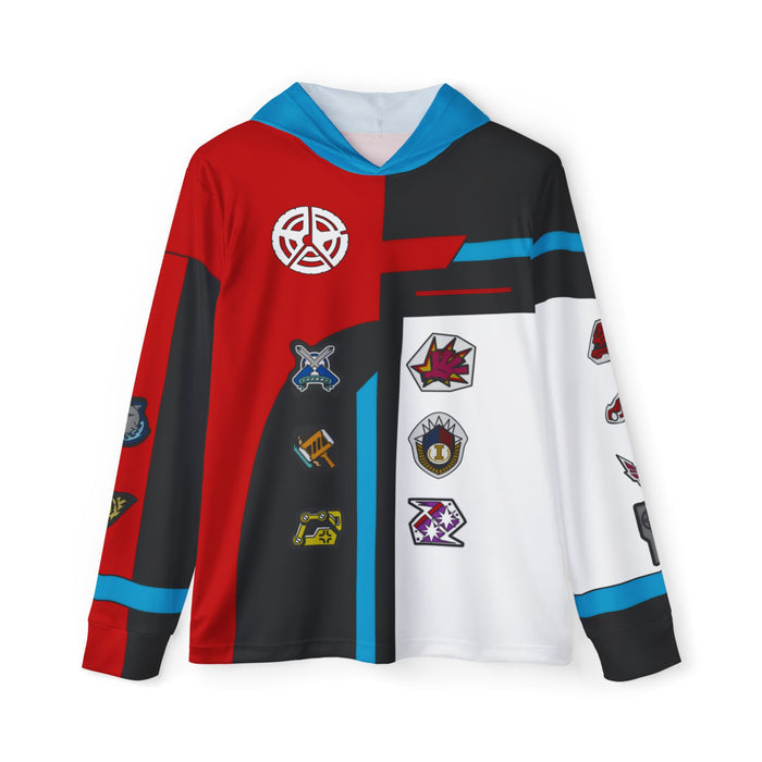 Boonboomger Red Champion Hoodie (Full Print) Lightweight, Breathable, workout, pull over, fitness Hoodie Super Sentai Custom