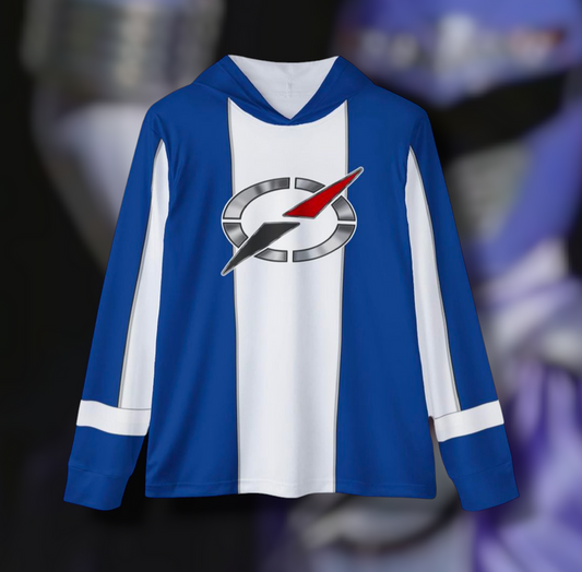 Boukenger Bouken Blue Hoodie (Full Print) Lightweight, Breathable, workout, pull over, fitness Hoodie Super Sentai Custom