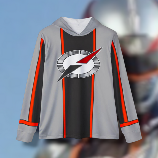 Boukenger Silver Hoodie (Full Print) Lightweight, Breathable, workout, pull over, fitness Hoodie Super Sentai Custom