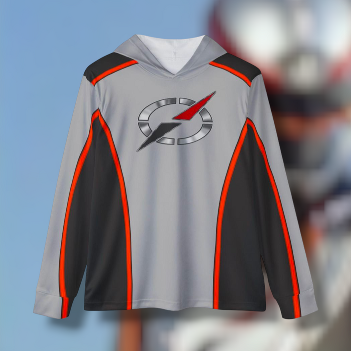 Boukenger Silver Jacket Hoodie (Full Print) Lightweight, Breathable, workout, pull over, fitness Hoodie Super Sentai Custom