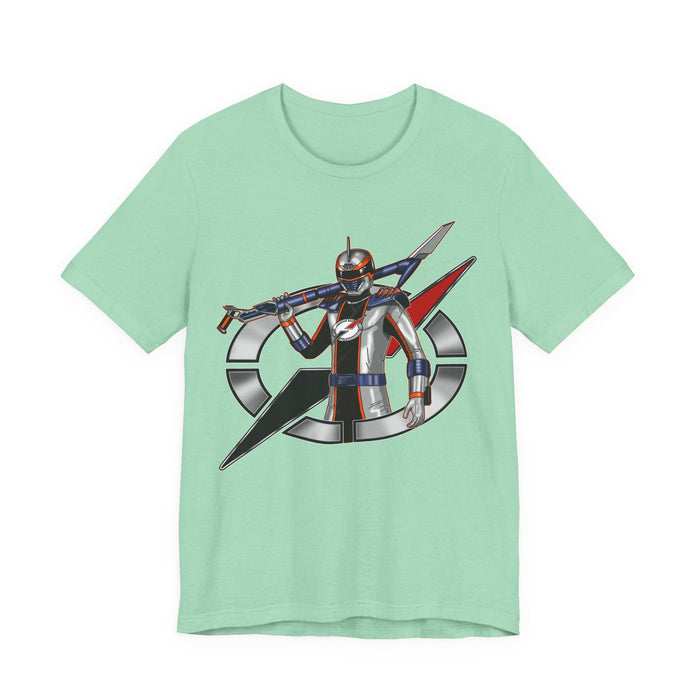 Boukenger Silver Ranger Tee Super Sentai T Shirt Custom Graphic Art Cosplay Shirts Rangers Retro Vintage 90s