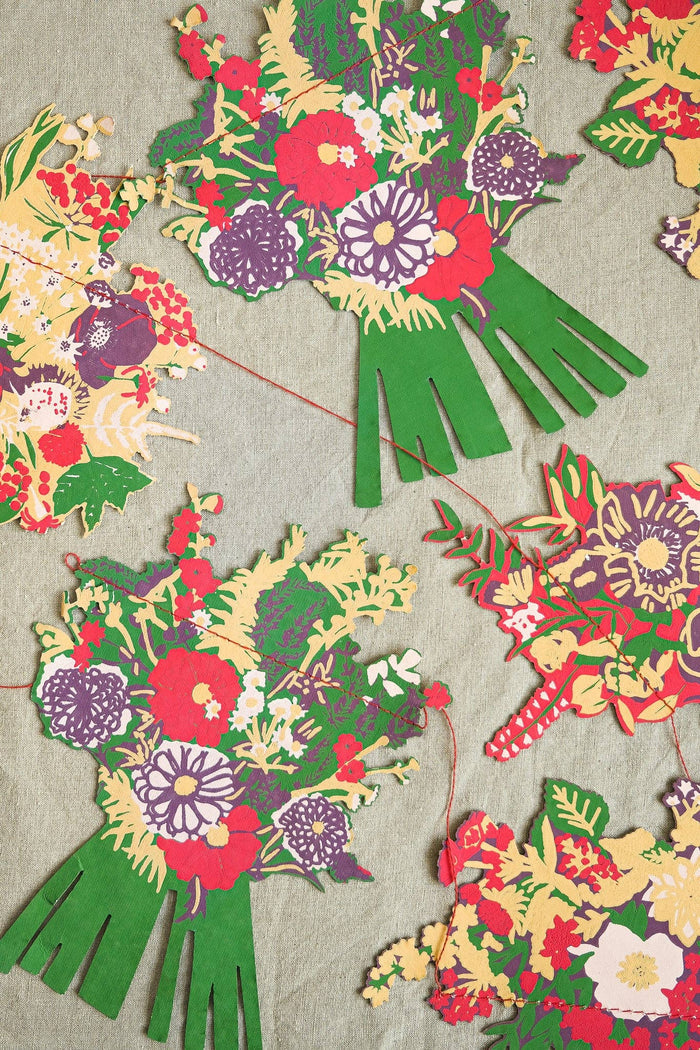Bouquet Screen Printed and Sewn Garland