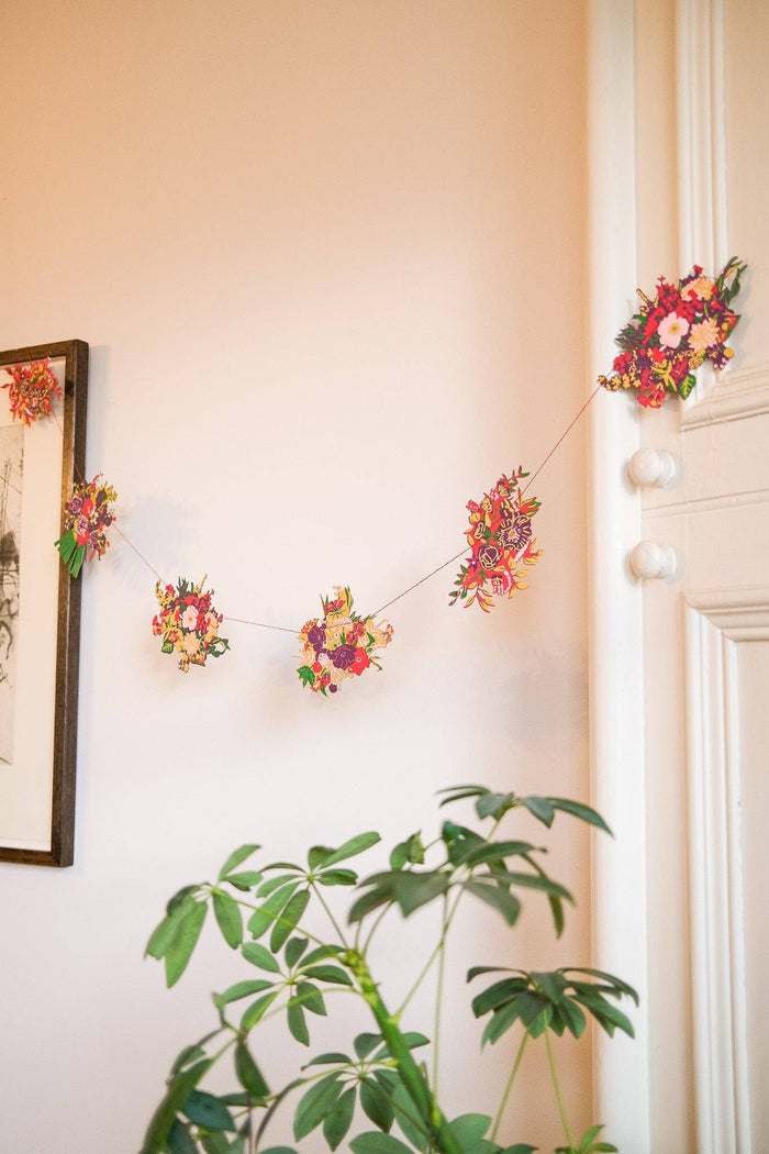 Bouquet Screen Printed and Sewn Garland
