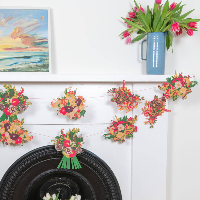 Bouquet Screen Printed and Sewn Garland