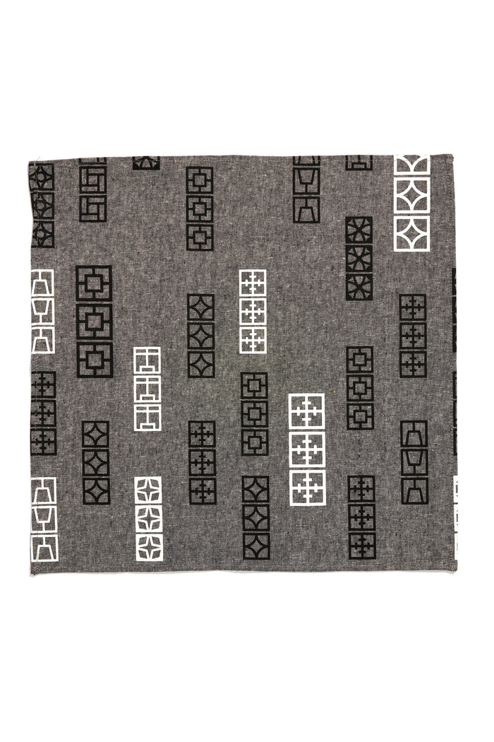 Breeze Block Napkin Set - Black