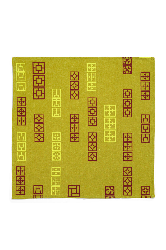 Breeze Block Napkin Set - Moss