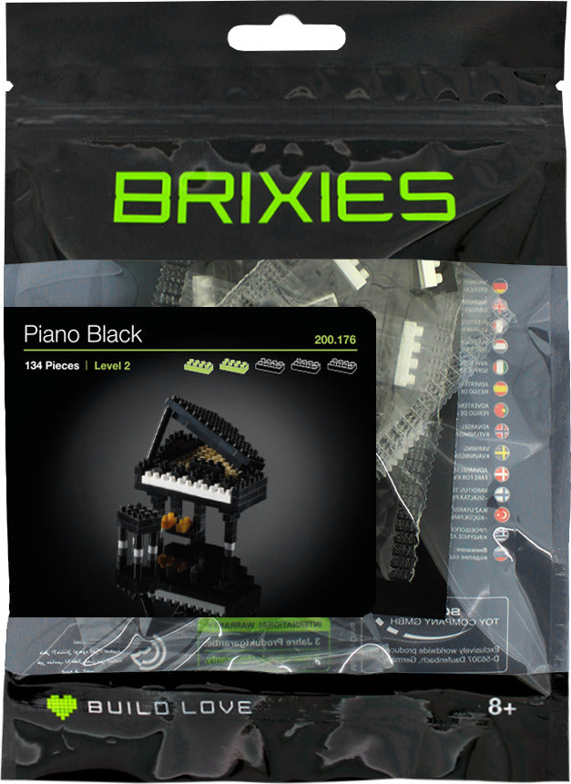 Large Zip Bag Piano Black
