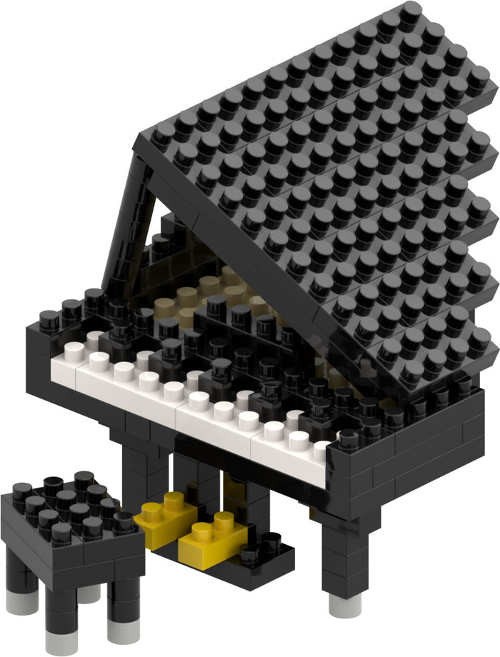 Large Zip Bag Piano Black