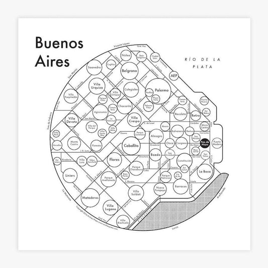 Buenos Aries Letterpress Print
