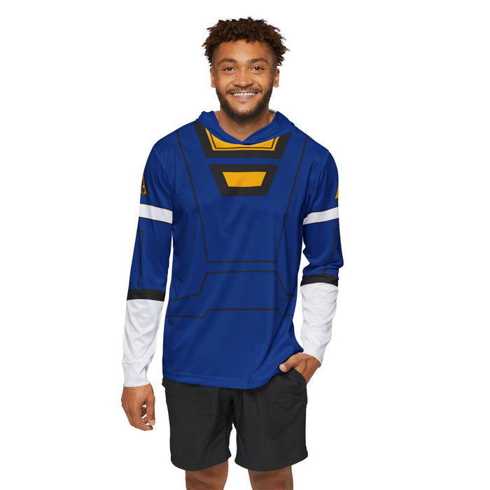 Carranger Blue Racer Hoodie (Full Print)  Lightweight, Breathable, workout, pull over, fitness Hoodie Super Sentai Custom