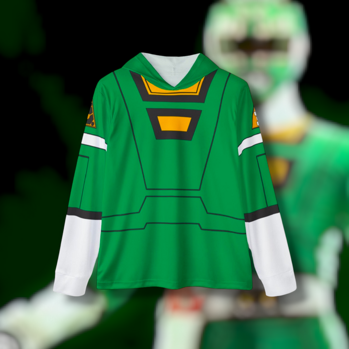 Super Sentai Inspired Carranger/ power rangers Turbo Green ranger costume hoodie