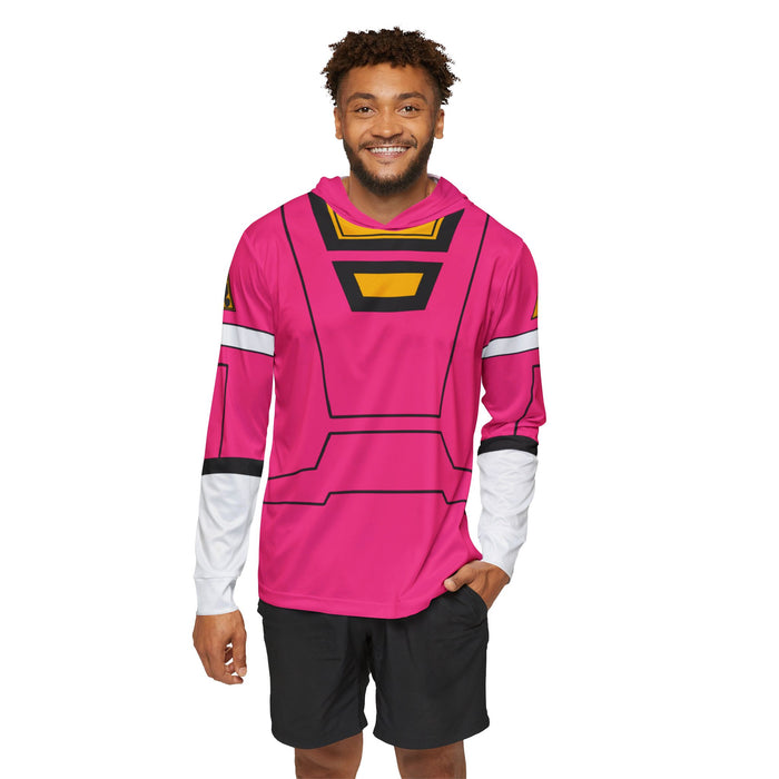 Carranger Pink Racer Hoodie (Full Print) Lightweight, Breathable, workout, pull over, fitness Hoodie (Full Print) Super Sentai Custom