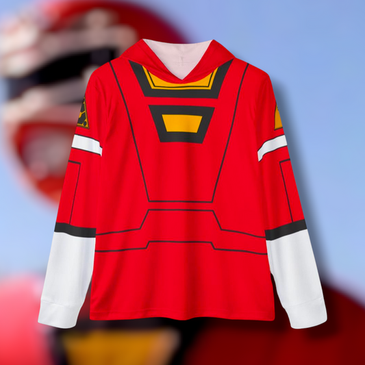 Carranger Red Racer Hoodie (Full Print)  Lightweight, Breathable, workout, pull over, fitness Hoodie (Full Print) Super Sentai Custom