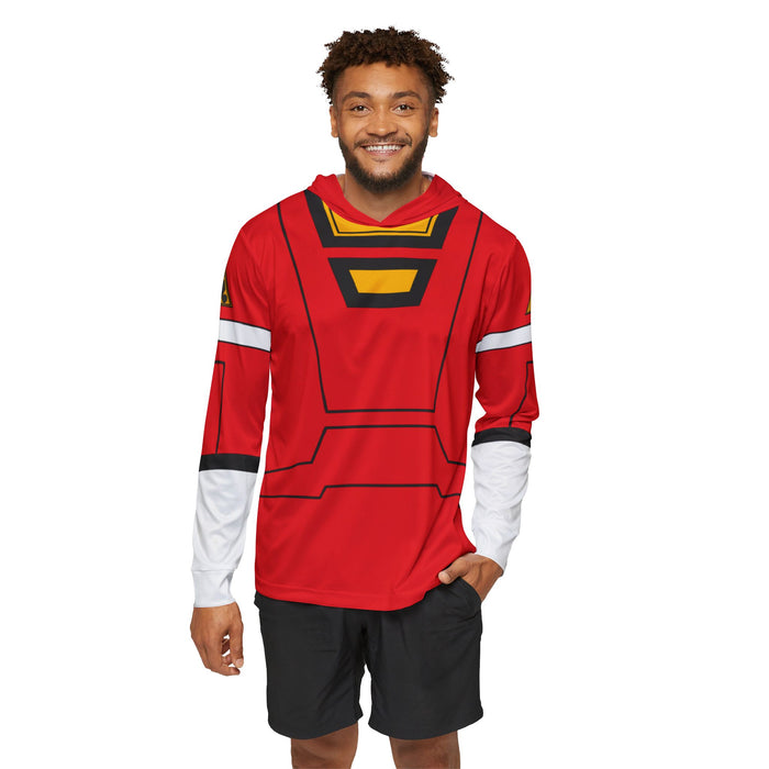 Carranger Red Racer Hoodie (Full Print)  Lightweight, Breathable, workout, pull over, fitness Hoodie (Full Print) Super Sentai Custom