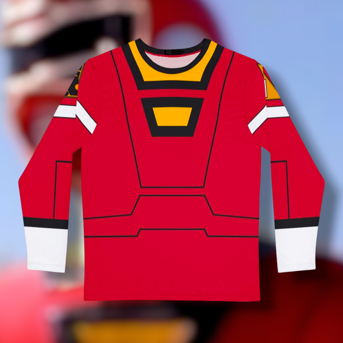 Carranger Red Racer Long Sleeve Shirt (Full Print) Custom Graphic Art Cosplay Shirts Turbo Rangers Retro Vintage 90s