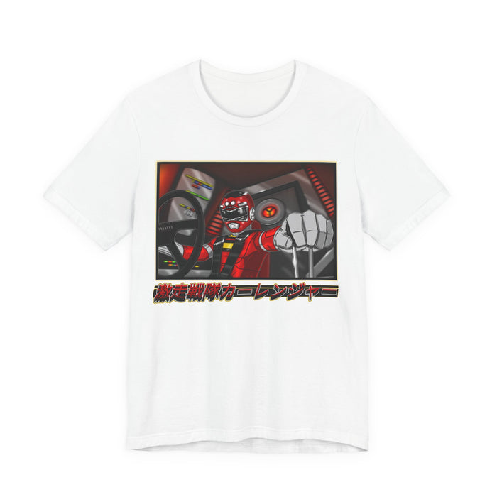 Carranger Red Ranger Tee Super Sentai T Shirt Custom Graphic Art Cosplay Shirts Rangers Retro Vintage 90s