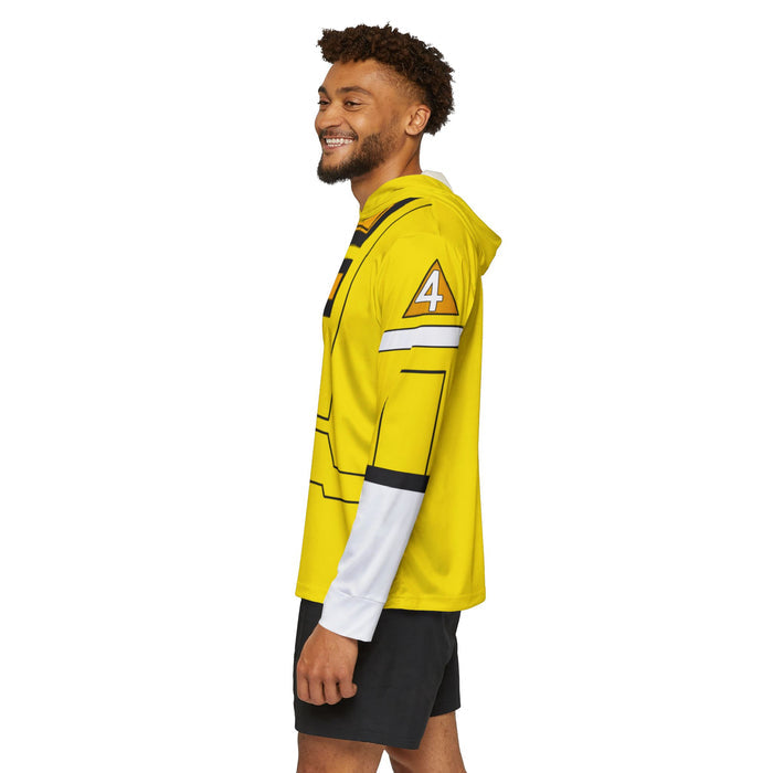 Carranger Yellow Racer Hoodie (Full Print) Super Sentai Custom Lightweight, Breathable, Workout, Pull over, Fitness, Retro