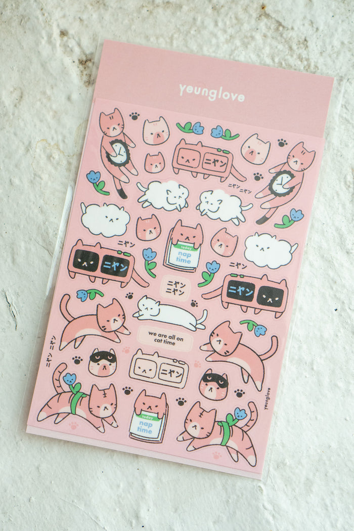 Cat Time Sticker Sheet