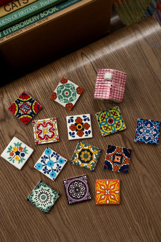 Ceramic Talavera Tiles - Individual 2" x 2" Tile