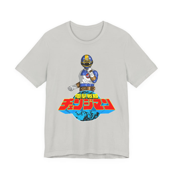 Changeman Blue Tee Super Sentai T Shirt Custom Graphic Art Cosplay Shirts Rangers Retro Vintage 90s