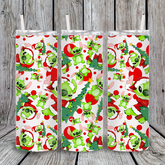 CHRISTMAS ALIEN TUMBLER