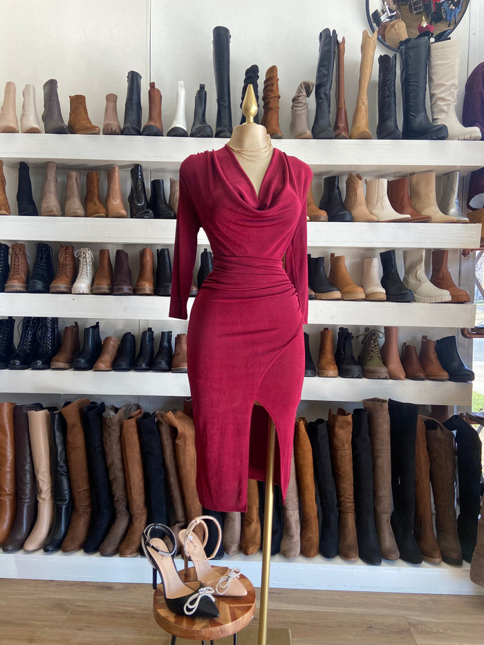 Cowl Half Sleeve Dress
