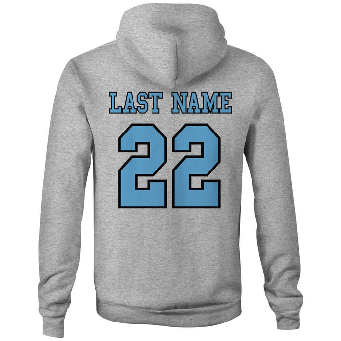 Custom Explode lacrosse hoodie back view