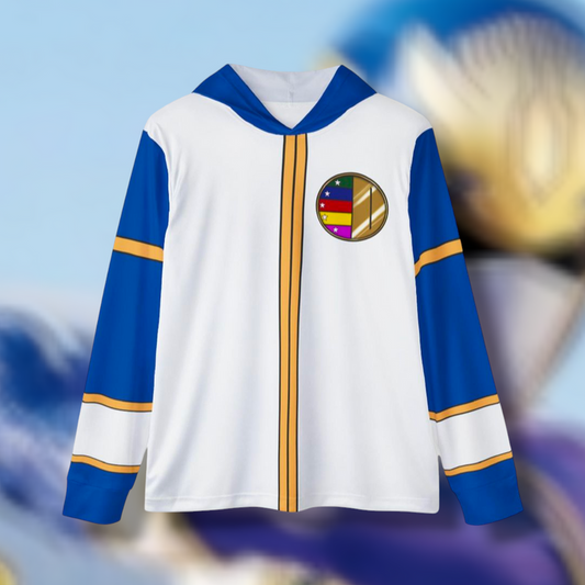 Dairanger Blue Hoodie (Full Print) Lightweight, Breathable, workout, pull over, fitness Hoodie Super Sentai Custom