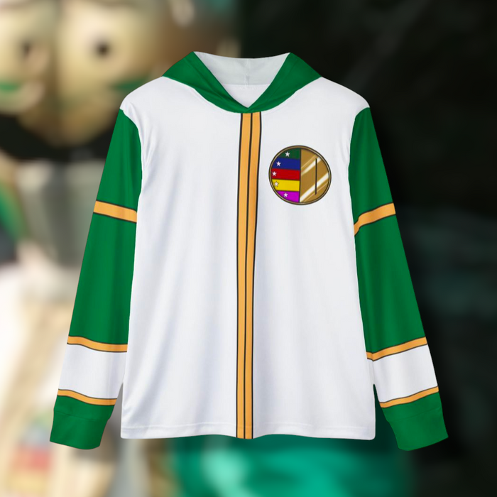 Dairanger Green Hoodie (Full Print) Lightweight, Breathable, workout, pull over, fitness Hoodie Super Sentai Custom