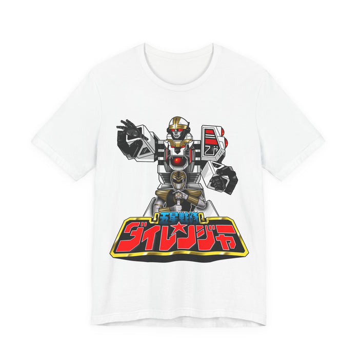 Dairanger Kiba Warrior Tee Custom Graphic Art Cosplay Shirts Rangers Retro Vintage 90s