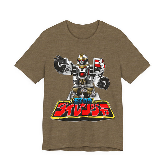 Dairanger Kiba Warrior Tee Custom Graphic Art Cosplay Shirts Rangers Retro Vintage 90s