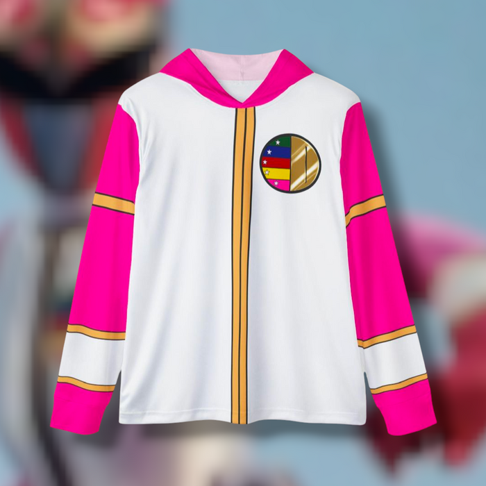 Dairanger Pink Hoodie (Full Print) Lightweight, Breathable, workout, pull over, fitness Hoodie Super Sentai Custom