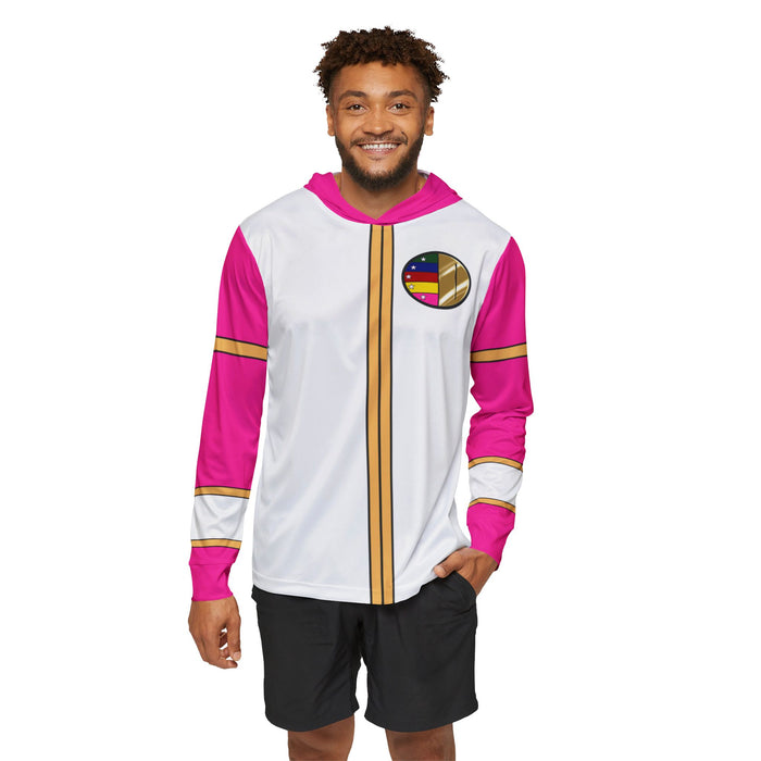 Dairanger Pink Hoodie (Full Print) Lightweight, Breathable, workout, pull over, fitness Hoodie Super Sentai Custom