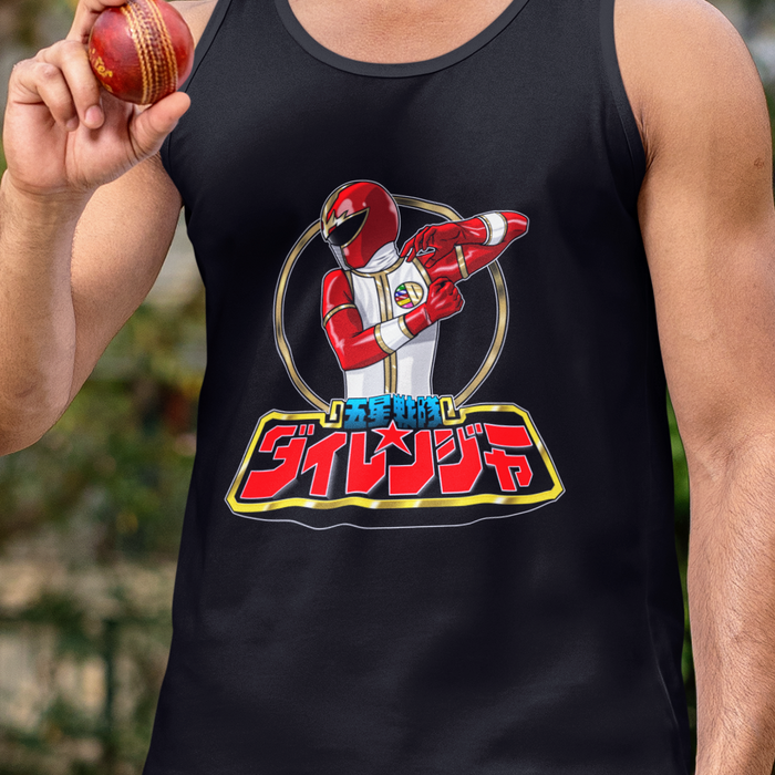 Dairanger Red Tank Super Sentai T Shirt Custom Graphic Art Cosplay Shirts Rangers Retro Vintage 90s