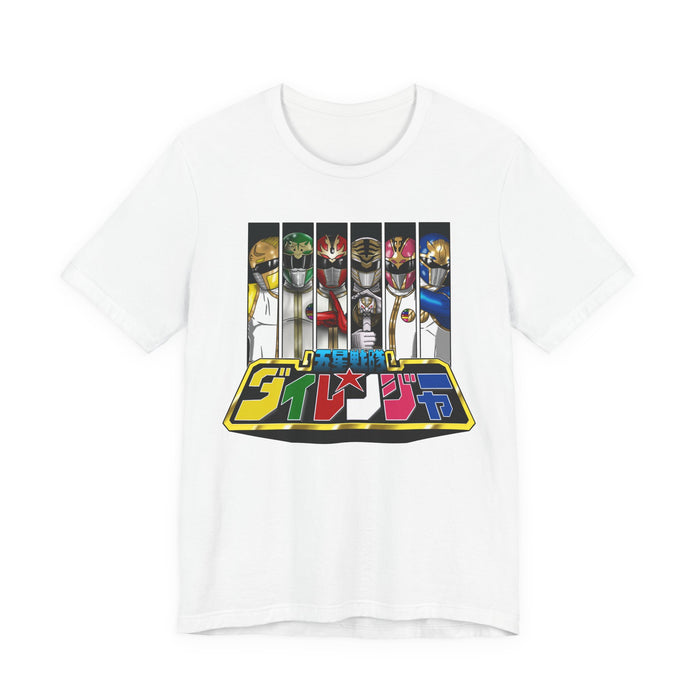 Dairanger Team Colors Tee Super Sentai T Shirt Custom Graphic Art Cosplay Shirts Power Rangers Retro Vintage 90s