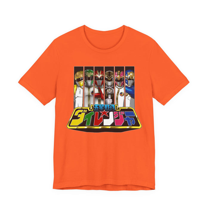 Dairanger Team Colors Tee Super Sentai T Shirt Custom Graphic Art Cosplay Shirts Power Rangers Retro Vintage 90s