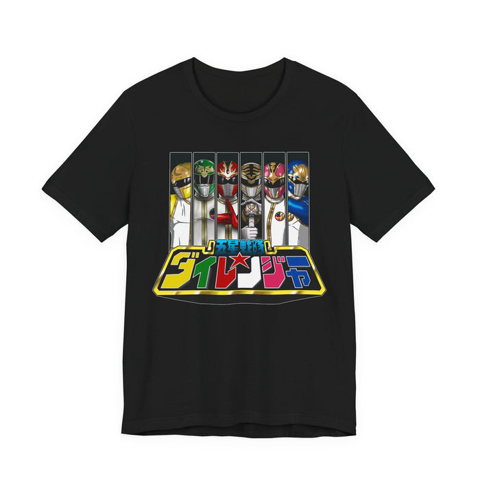 Dairanger Team Colors Tee Super Sentai T Shirt Custom Graphic Art Cosplay Shirts Power Rangers Retro Vintage 90s