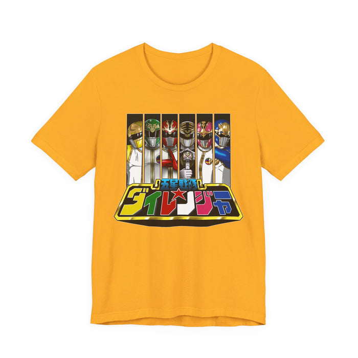 Dairanger Team Colors Tee Super Sentai T Shirt Custom Graphic Art Cosplay Shirts Power Rangers Retro Vintage 90s